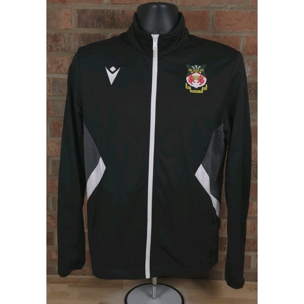 Wrexham AFC Macron Rain Training Betty Buzz Full Zip Jacket Mens Medium Black